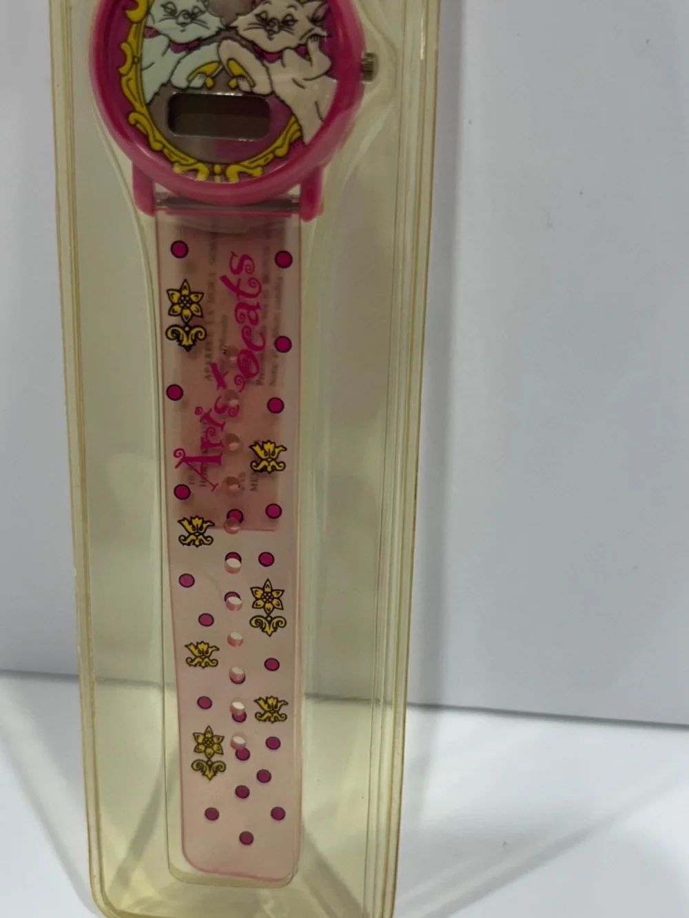 Aristocats Marie the cat/kitten Disneyana collectible watch DIGITAL PINK vintage